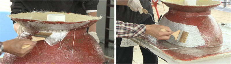 玻璃鋼模具增強層制作：45&deg;鋪設(shè)法